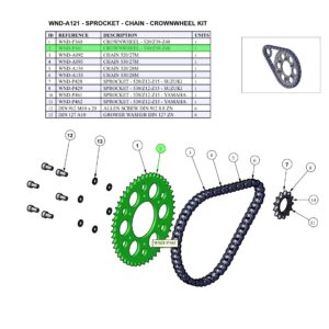JRT Rear Sprocket 44/530 WND/XTR
