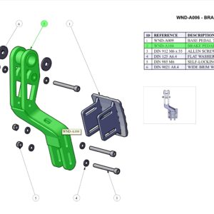 Brake pedal RX Strong metal